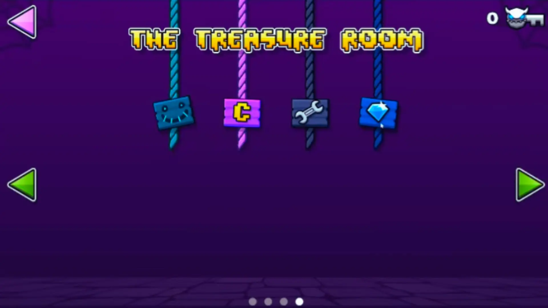 Collect Diamonds from the Treasure Room in Geometry Dash